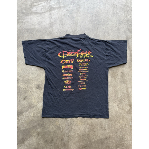 Vintage The Ozzfest 2000 Band Tee Tour Shirt Black All Sport XL Heavy Metal Rock - Picture 4 of 8